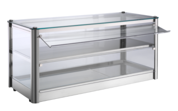 KB82N_cm Vetrina riscaldata KUBE 2 piani 80