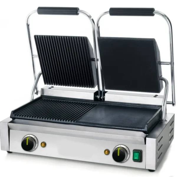 Piastra_panini grill doppia rigata_liscia